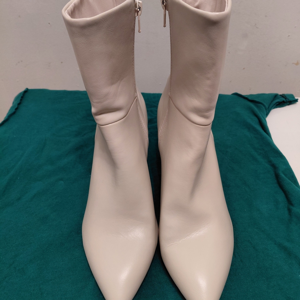 Elegant Cream Ankle Boots